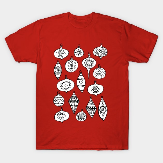 Retro Christmas Ornaments T-Shirt by NicSquirrell